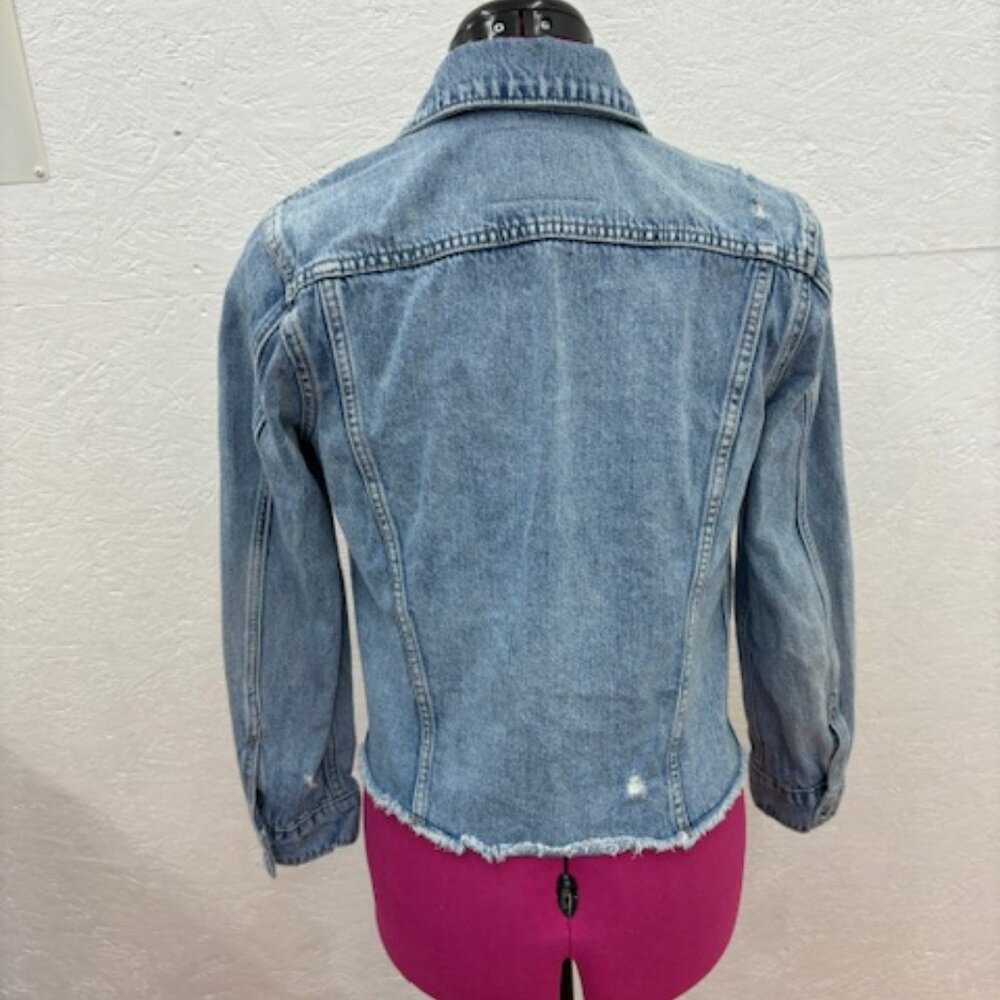 Lucky Brand Tomboy Trucker Jean Jacket, Small Petite - Picture 6 of 7